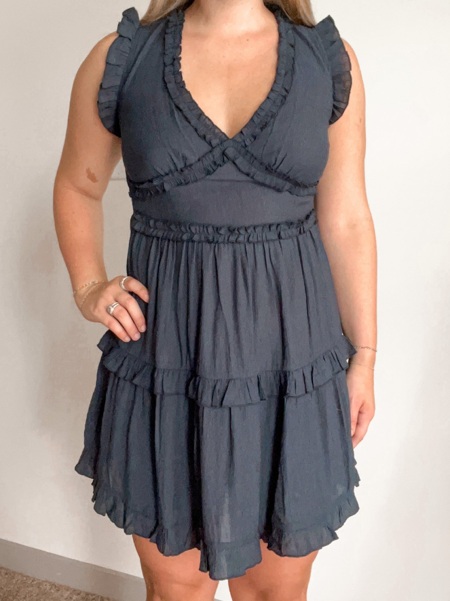 Serena Sleeveless Dress - Navy