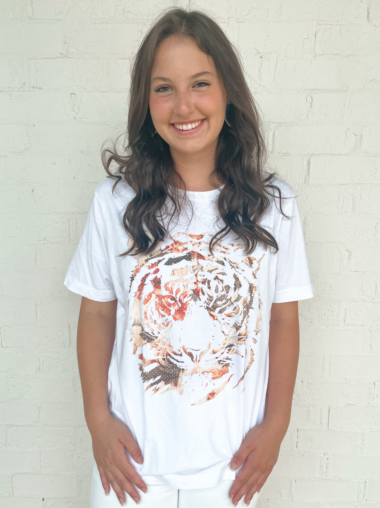 Game Day Tiger Tee - White