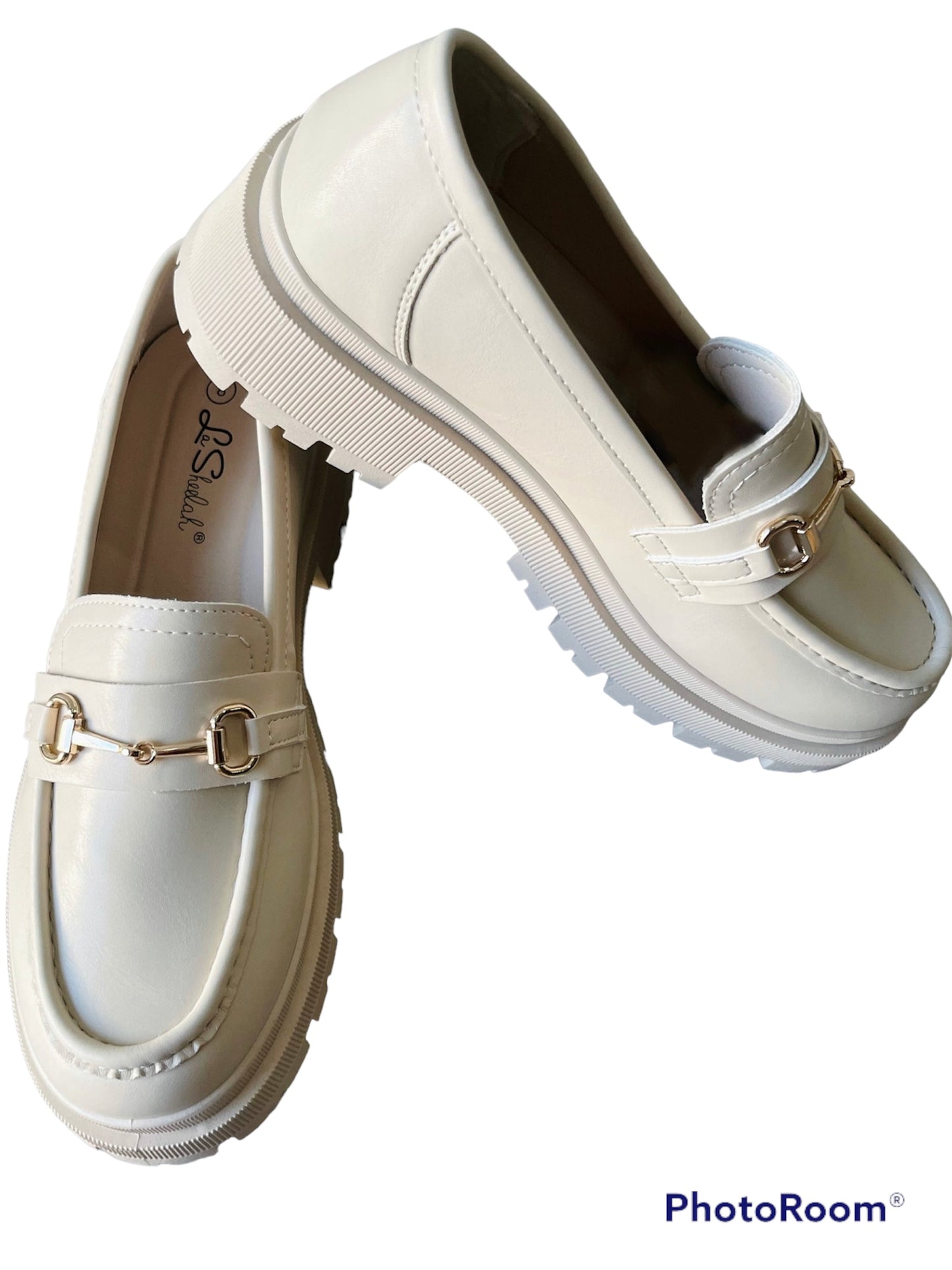 Forever Linked Faux Leather Loafer - Cream