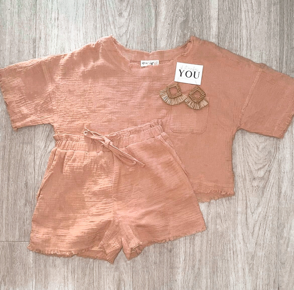 Beachin' It Two Piece Set - Blush