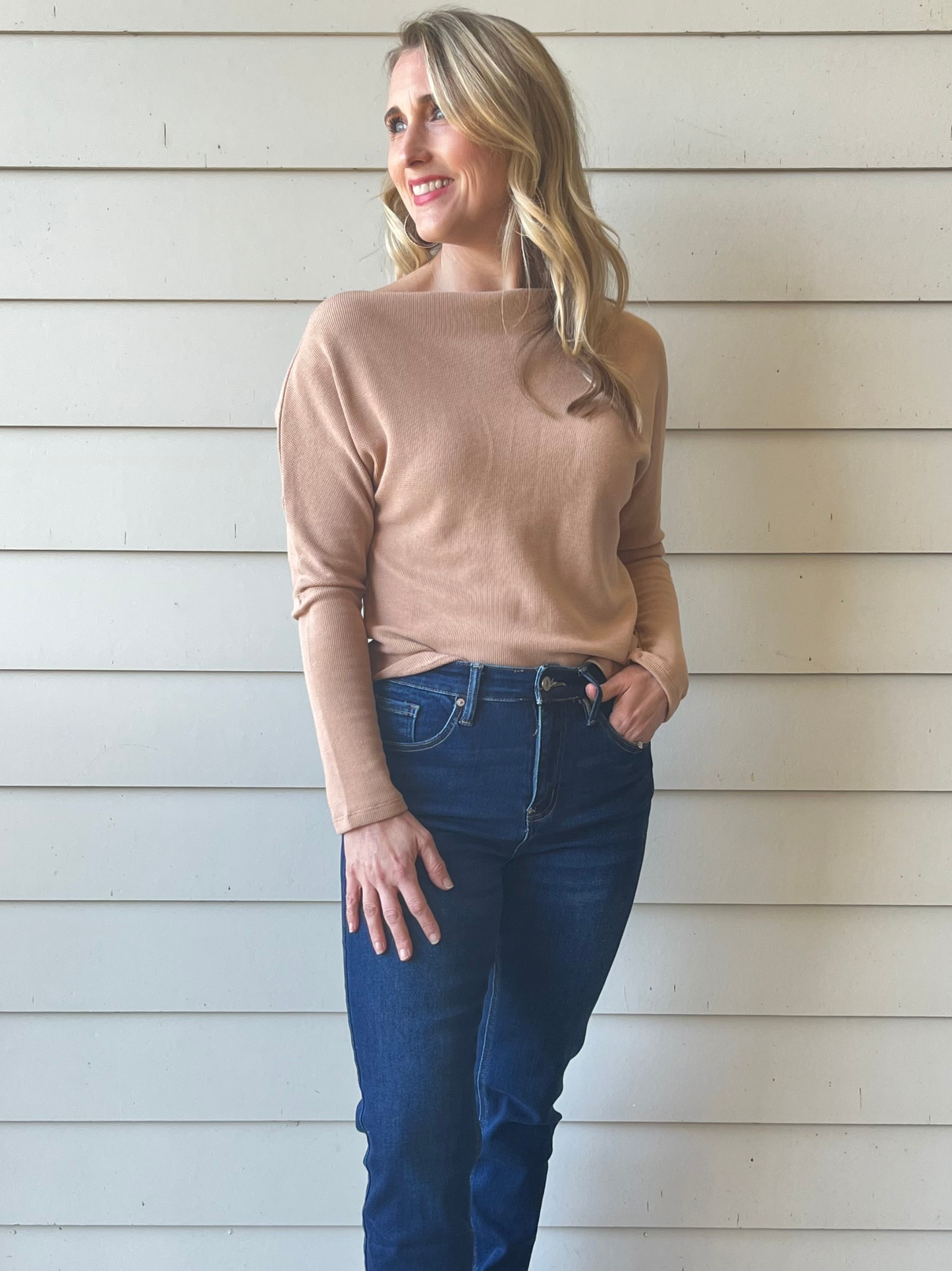 Date Nights' Calling Top - Camel